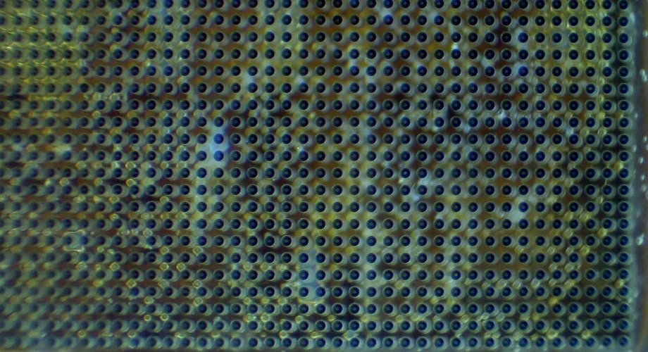 Integration of 2D Fiber Arrays in Biomedical Imaging Devices